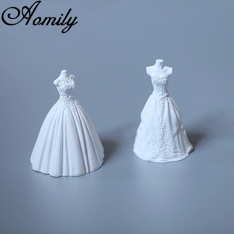 

Aomily 3D Wedding Dress Shape Silicone Molds Cake Chocolate Mold Wedding Cake Decorating Tools Fondant Sugarcraft Soap Mould