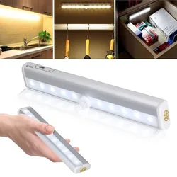 Dimmable LED Under Cabinet Lights 6/10/14/20/36 LEDs Closet Light White/Warm White Motion Sensor Night Lamp For Kitchen Wardrobe