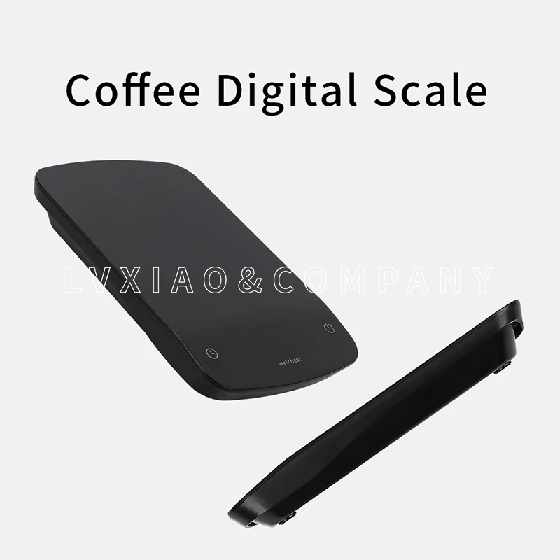 

watchget w-131 Electronic Scale with Timer Digital Coffee Scale Black for Espresso and Pour Over