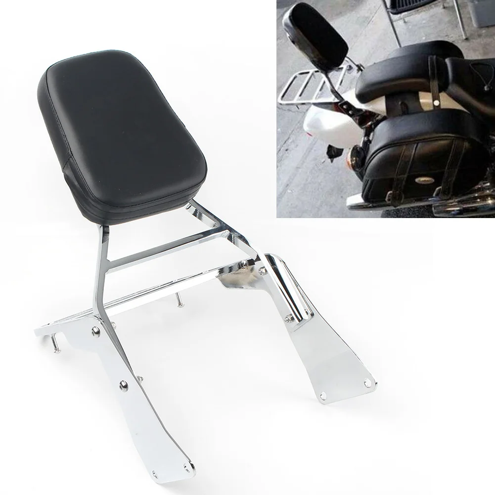 

VN1500 Motorcycle Backrest Sissy Bar Set Luggage Rack For Vulcan VN 1500 Classic 1996-2008 Chrome CNC Aluminum