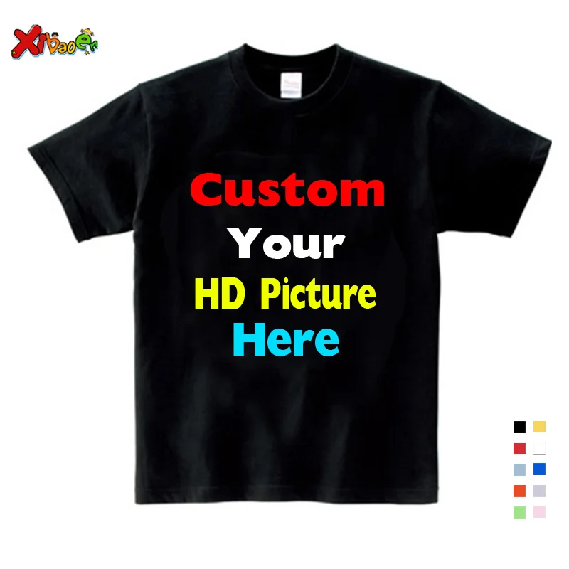 

custom your own design t shirt kdis t shirts logo photo Children's T-shirt Red Cotton Summer Short Sleeved Cotton Boys Girls
