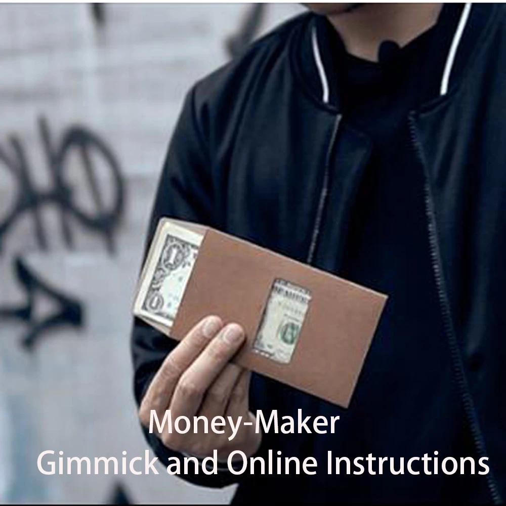 Money-Maker (Gimmick and Online Instructions) Magic Tricks Stage Close up Magia Bill Vanish/Appear Magie Illusion Gimmick Props