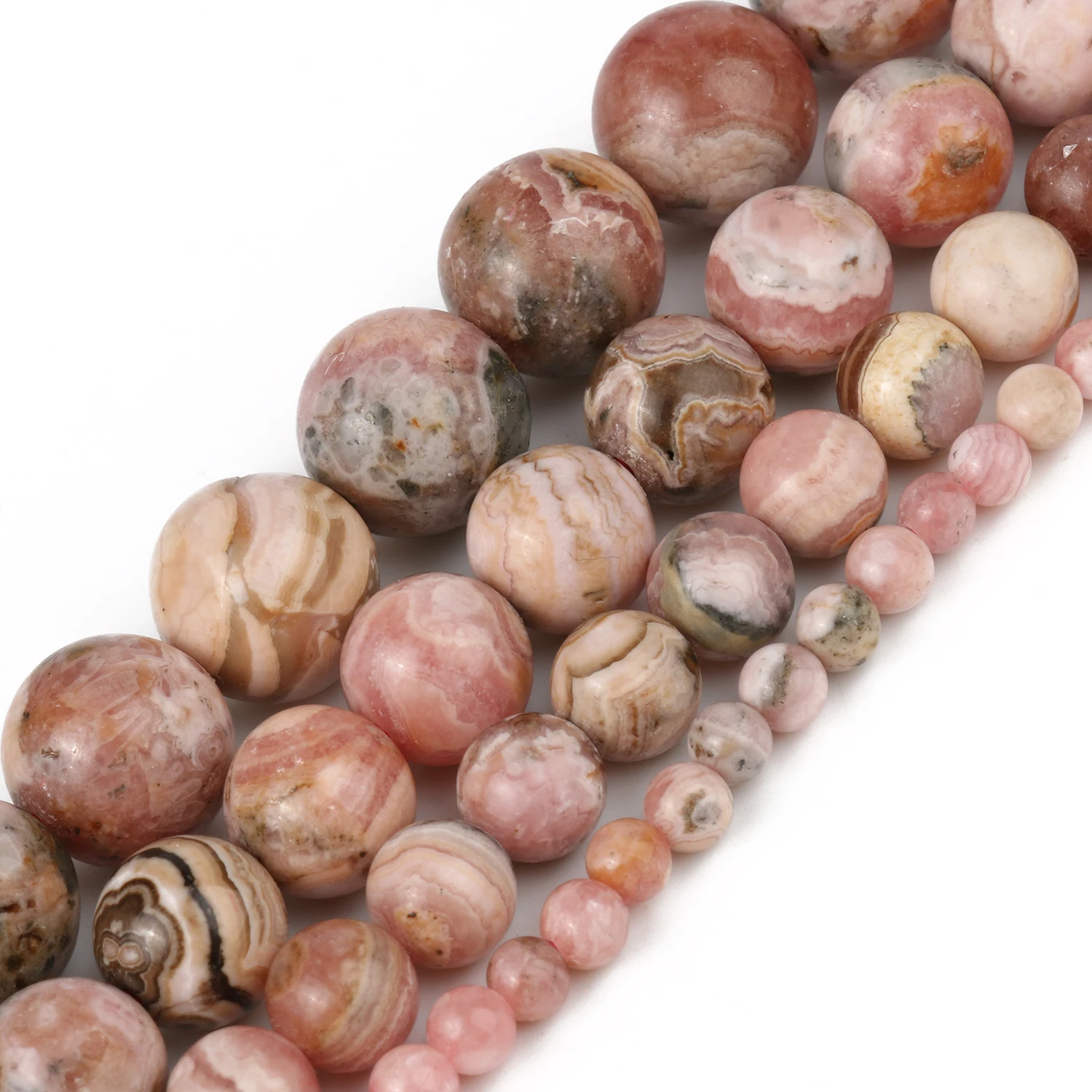 4mm AAA Natural Stone Argentina Rhodochrosite Round Beads for Jewelry Making Bracelets Needlework DIY Accessories Wholesale