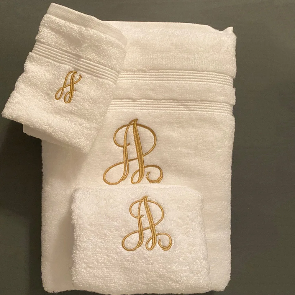 Personalized Towels Multi Colors Available Custom Name Washcloths Monogrammed Bath Towel Wedding Hen Party Gifts Bathroom Towels