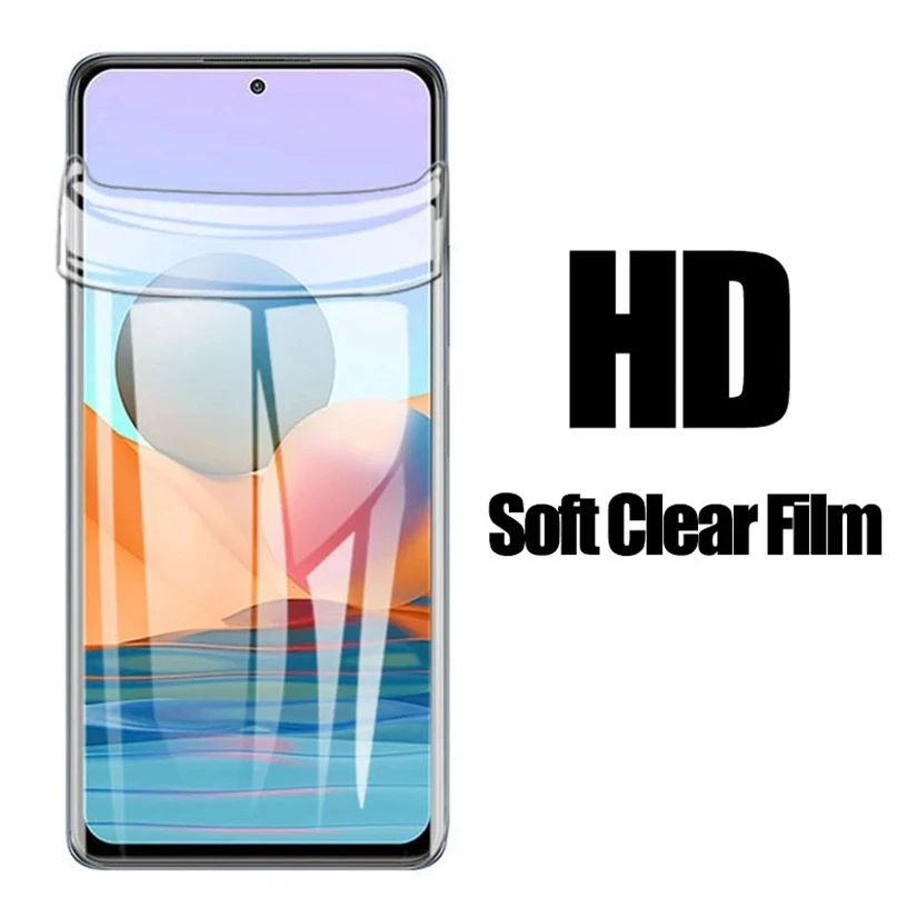 Hydrogel Film For Xiaomi Redmi Note 10 8 9 7 6 5 Pro 8T 9S Screen Protector For Redmi 9A 8A 7A 6A Full Cover Film