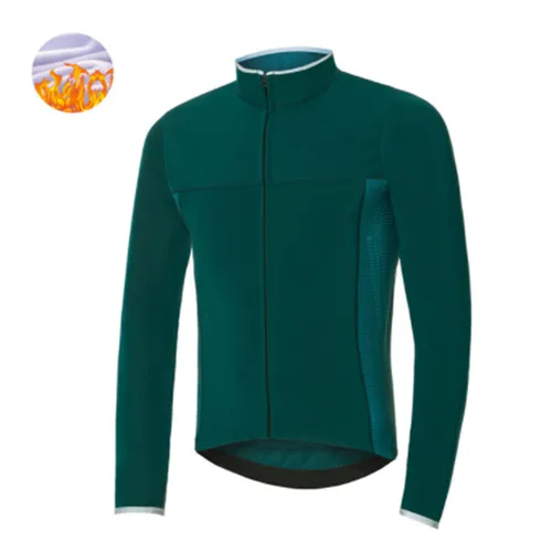 Imagen 2 del producto Camisetas térmicas de lana para bicicleta, camisetas de ciclismo de manga larga, camisetas de invierno para hombre, ropa de carreras de equipo profesional, superventas, 2021