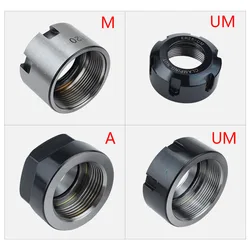 A/M/UM MS type ER8 ER11 ER16 ER20 ER25 ER32 Collet nut chuck Clamping Nuts For CNC lathe Milling Chuck Holder Lathe clamping nut