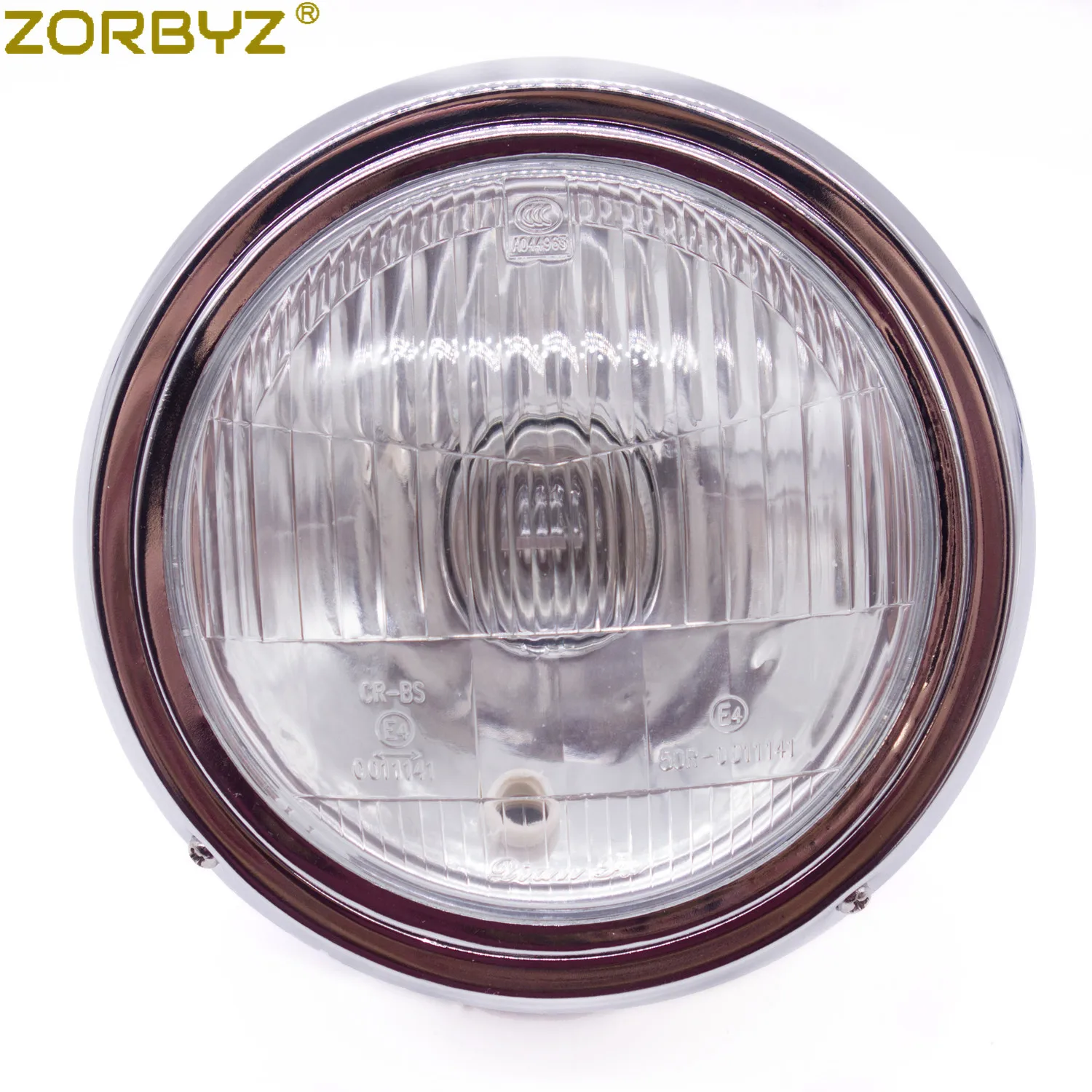 ZORBYZ Motorcycle Chrome Round Headlight Head Lamp For Honda Rebel CMX CA 250 Magna 250 750 Steed 400 600