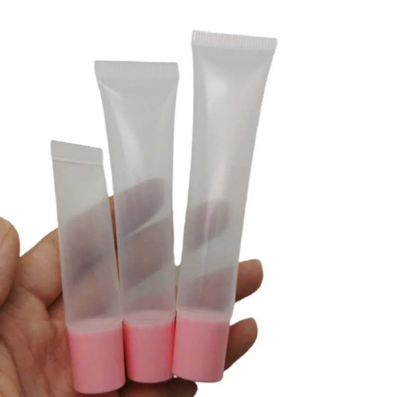 

Empty Squeeze Lip Gloss Tube Plastic Clear Cosmetic Container Filling Packaging Bottle Lipgloss Squeeze Tubes 10g15g20g 50Pieces