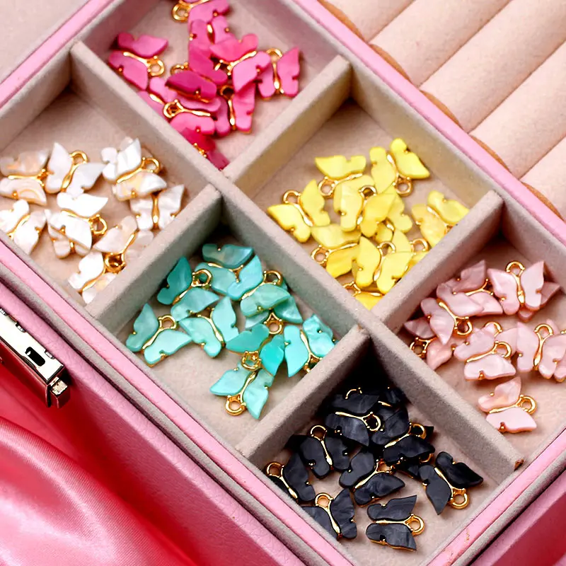 

10Pcs/set Multicolor Acrylic Butterfly Jewelry Accessories Fashion Charm Jewelry for Making DIY Earrings Necklaces Bracelets