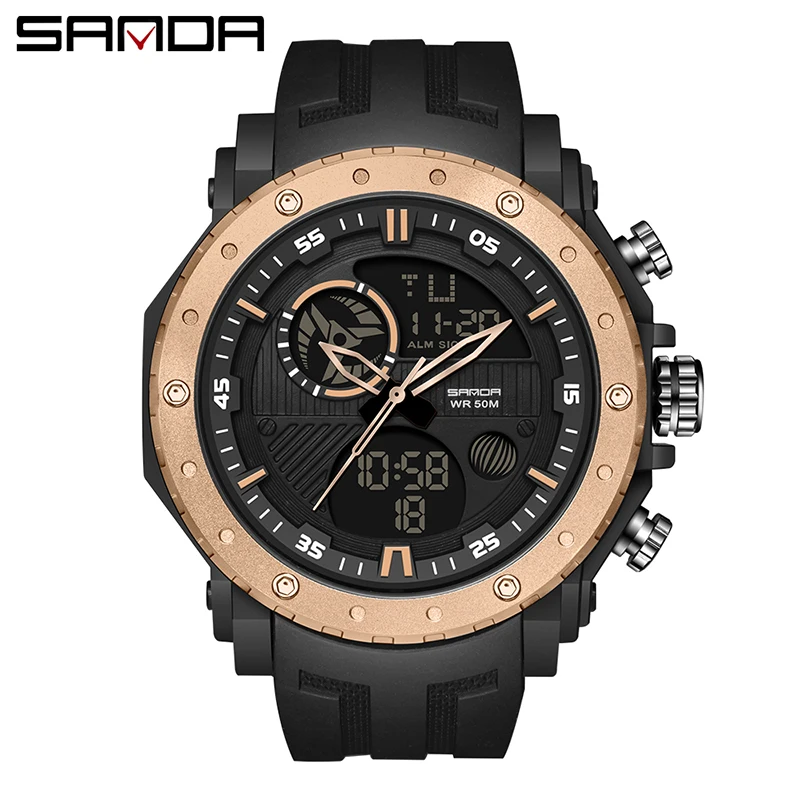 

2020 Sanda Luxury Brand Men's Military Sports Watches Men Digital Quartz Clock S Shock Waterproof Wrist Watch Relogio Masculino