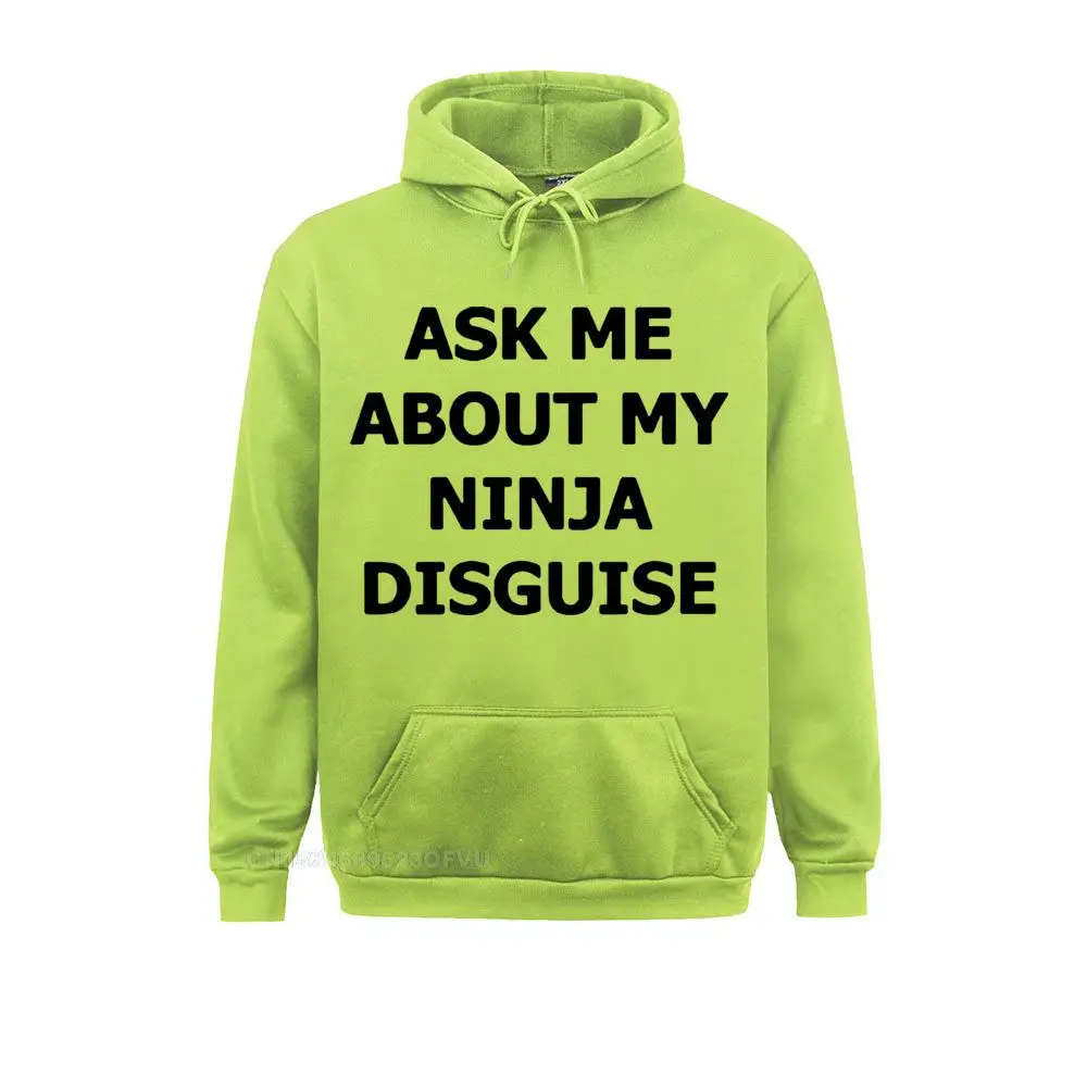 Mens Ask Me About My Ninja Disguise Flip Top Women Funny Costume Graphic Men\'s Cotton Hoodie Humor Gift Unisex Women Top Tee