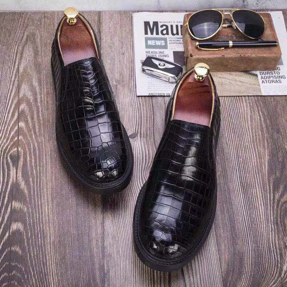 hexiaofengdedian new men dress shoes male formal shoes men crocodile leather shoes male crocodile shoes get marry