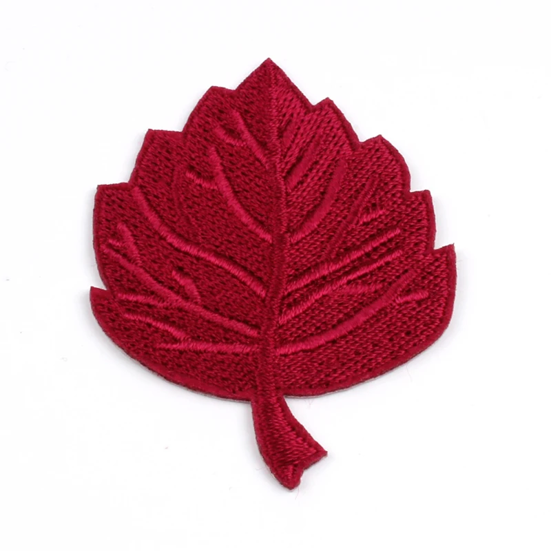 10pcs/lot Embroidered Maple Patch Cartoon Leaf Stickers Iron On Sew On Clothing Appliques DIY Patchwork Crafts Garments Badge image 3