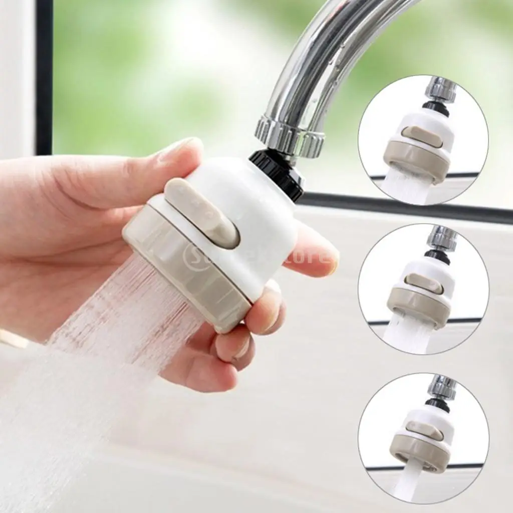 360° Swivel Faucet Tap Aerator Diffuser Nozzle Faucet Splash-Proof Filter 3 Gear Faucet Sprayer Head Female Thread Faucet Tap No