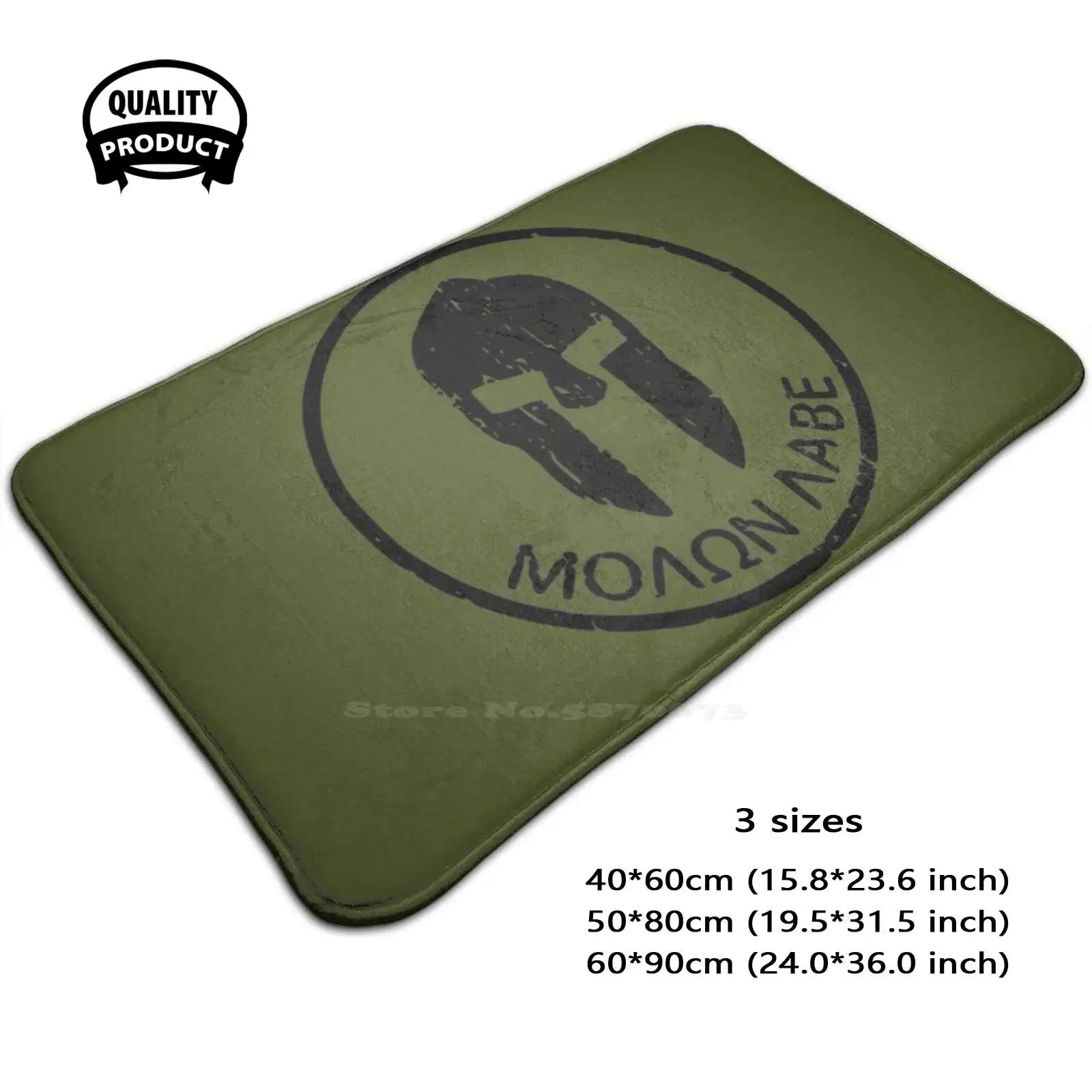 Molon Labe Soft Cushion Home Carpet Door Mat Car Rug Race Aroo Sport Helmet Fire Ripped Flag Sprint Super Beast Victory Win