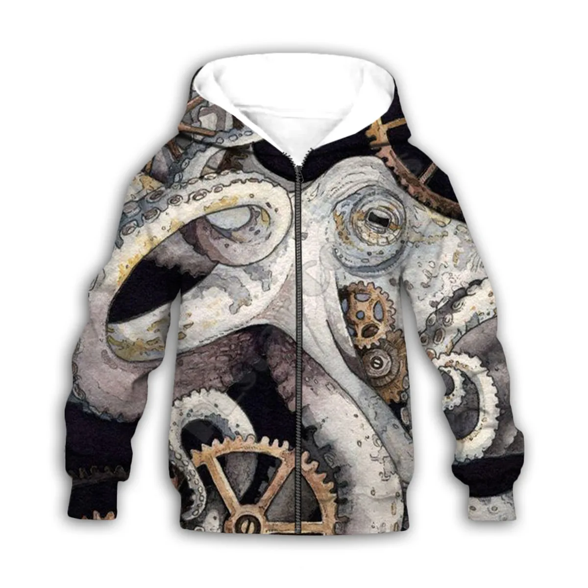 Octopus 3d printed Hoodies family suit tshirt zipper Pullover Kids Suit Sweatshirt Tracksuit/Pant Shorts 03