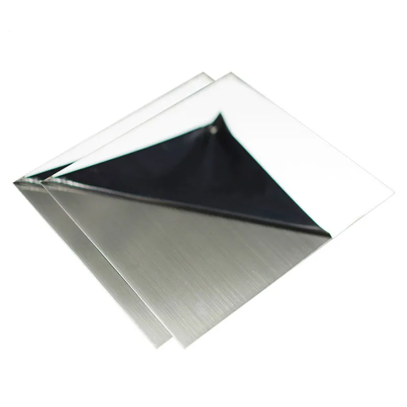 1pcs 100 x 100mm /200 x 200mm 304 Stainless Steel Square Plate Polished Plate Sheet Thickness 0.5 to 3mm