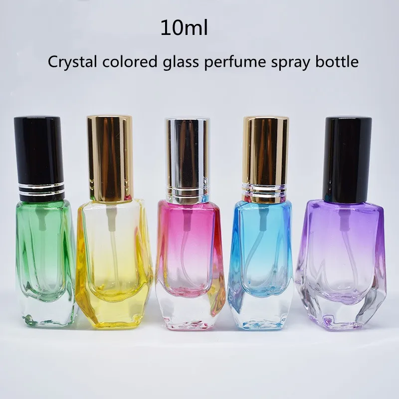 

Wholesa 10ml New Perfum Refillable Bottles High Grade Glass spray Fine Mist Hydrates Empty Bottles Skincare Package Bottles