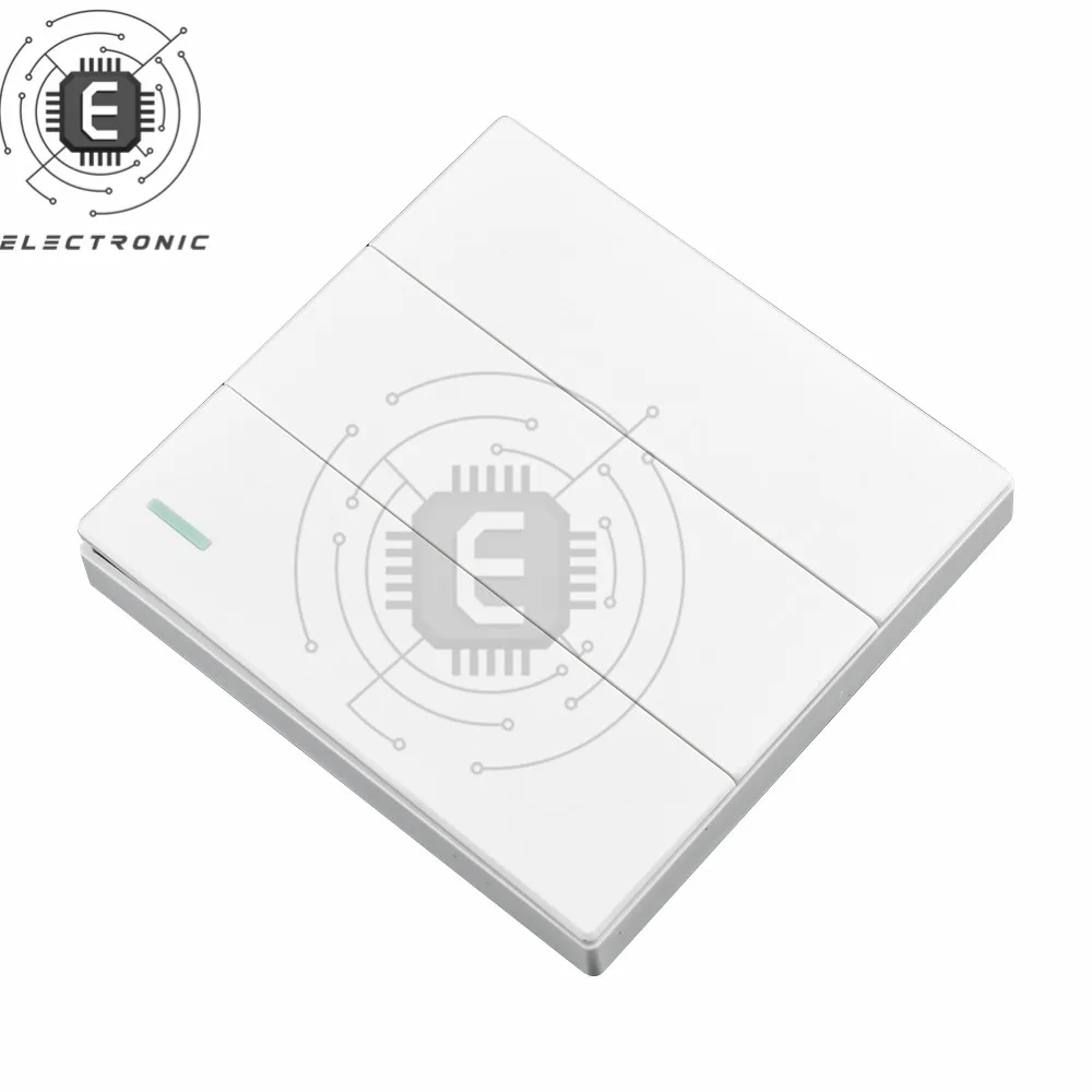 Panel de pared transmisor remoto inalámbrico, interruptor RF de 1, 2 y 3 vías, 433MHZ, para bombilla de lámpara, interruptor remoto de pared, botón pulsador
