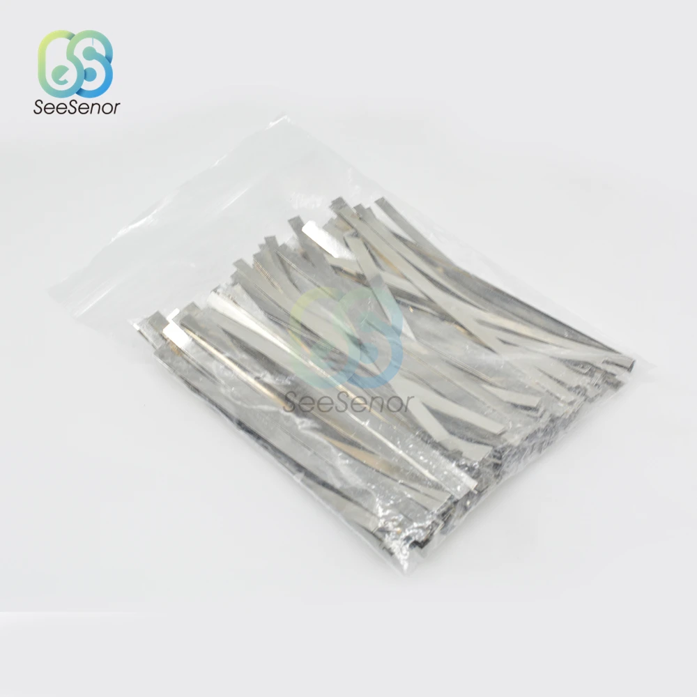 1 Pack 18650 Li-ion Battery Nickel Sheet Plate Nickel Plated Steel Belt Strip Connector for Spot Welding Machine Battery Welders