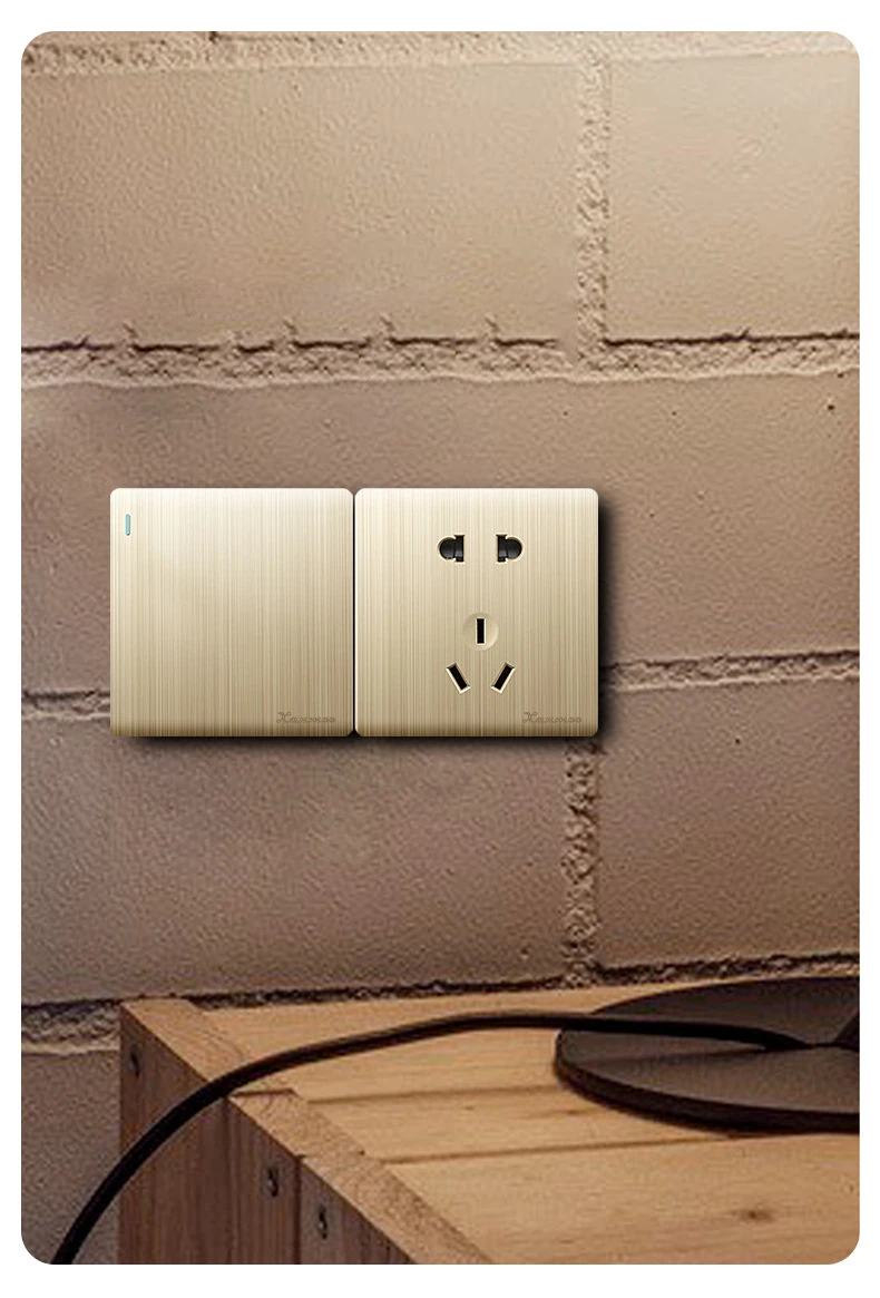 86mm Ultra-Dünne Schalter-Serie 1/2/3/4-fach 1/2-Wege PC-Panel Grau Flachpanel Verdeckter Einbau-Wandschalter-Set – Detail 7