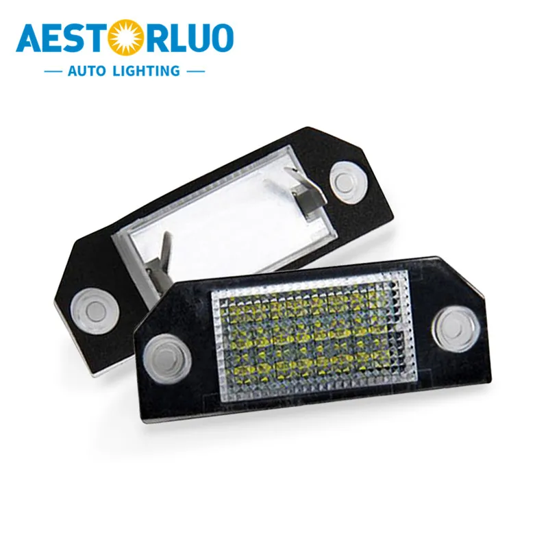 

2pcs Error Free Factory Supply LED License Plate Light Lamp For Ford Focus C-MAX MK2 03-08 Car Exterior Lighting Accessories