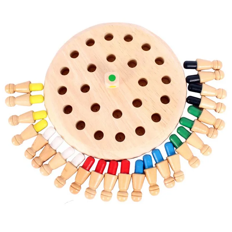 children Kids Memory Match Stick Chess Wooden Chess Checkers Board Game Family Party Game Puzzle Baby Educational Toys