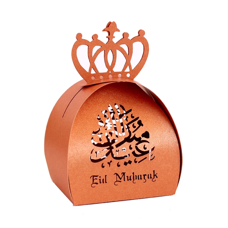 Favor Gift Candy Box Eid Mubarak Gift Handwork Chocolate Boxes，50Pcs