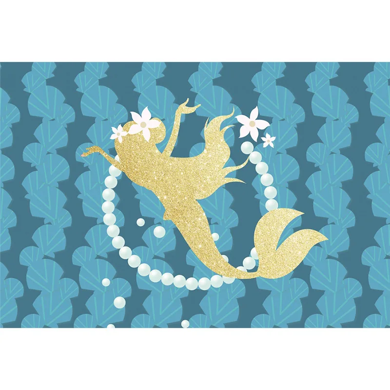 حورية البحر عيد ميلاد التصوير خلفية القماش لحفل زفاف الاطفال حفلة عيد ميلاد الديكور استوديو الصور خلفية التصوير الفوتوغرافي