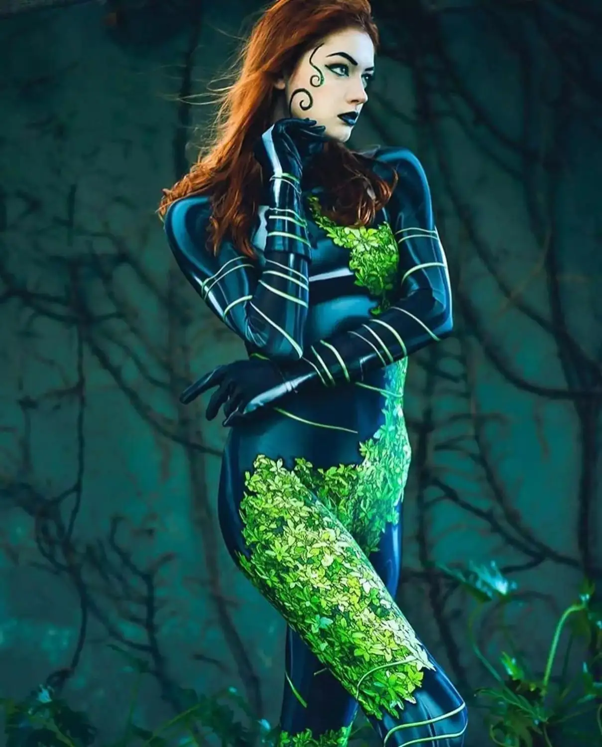 Oiseaux de proie Pamela Lillian Isley Cosplay Costumes, Poison Ivy Zentai batterie costume imbibé combinaison sourire héros Halloween adulte enfants