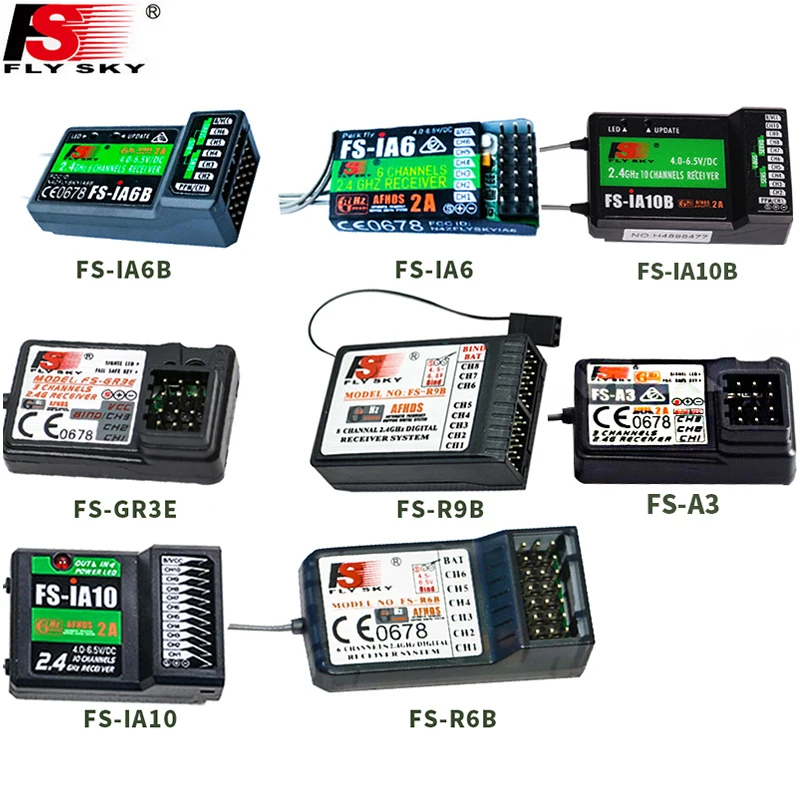 Flysky FS-GR3E FS-A3 FS-A6 FS-R6B FS-X6B FS-iA6 FS-iA6B FS-BS6 FS-A8S FS-R9B FS-iA10 FS-iA10B Rc Receiver for Flysky Transmitter