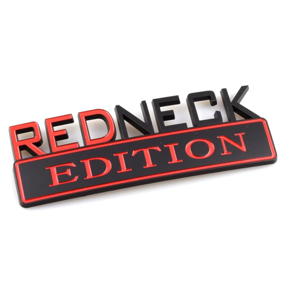 

REDNECK EDITION Emblem Sticker Car Fender Door Badge for Silverado Ram Sierra Yukon F150 Accessories