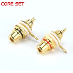 1 Pair RCA Connector RCA Female Socket Connector Chassis Panel Mount Adapter Audio Terminal Plug 3.5mm Plug AV Plug