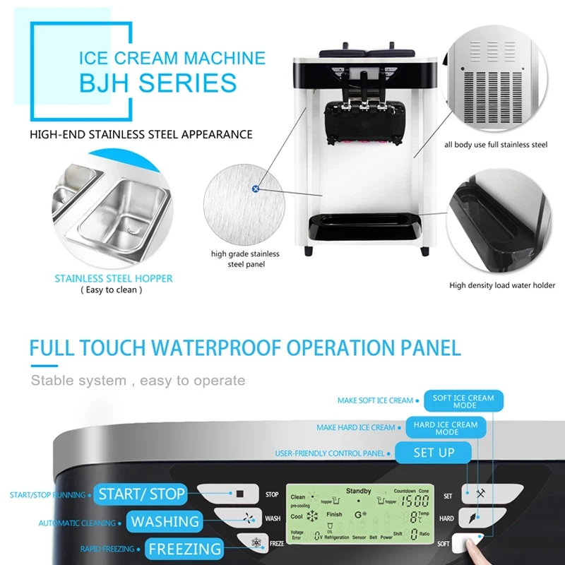 핫 세일 2+1 혼합 소프트 아이스크림 기계 소프트 서브 아이스크림 기계 공장 가격