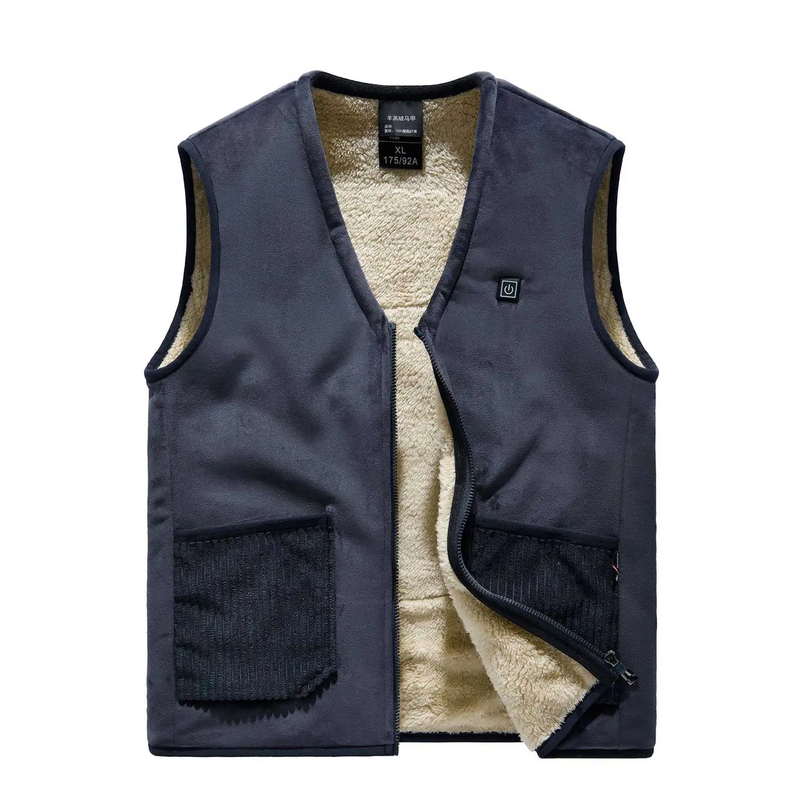 Winter Warm Thermal USB Smart Heating Heated Vests Coat Men Women Electric Heating Vest Jacket For Outdoor Hiking Trekking Way