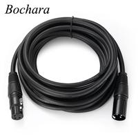 Bochara XLR Cable Male to Female M/F OFC Audio Cable Shielded For Microphone Mixer 1m 1.8m 3m 4.5m  5m 6m 7.6m 10m 15m 20m