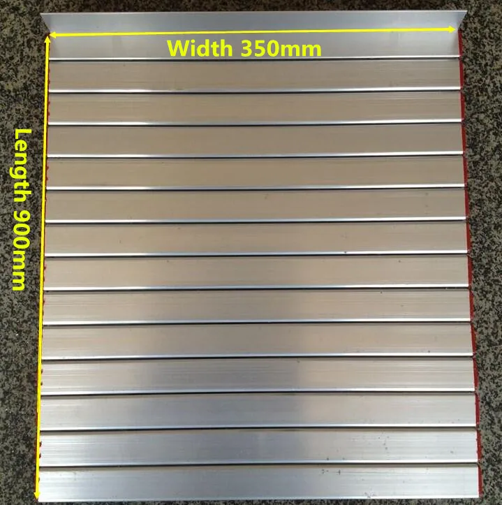 Aluminum Rolling protection covers for CNC width 350mm x Length 900 mm