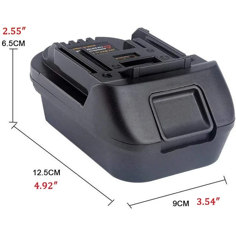 Adaptador de bateria de energia, conversor de bateria para milwaukee m18 18v ou para walt dewalt 18v-20v para se tornar makita 18v bateria