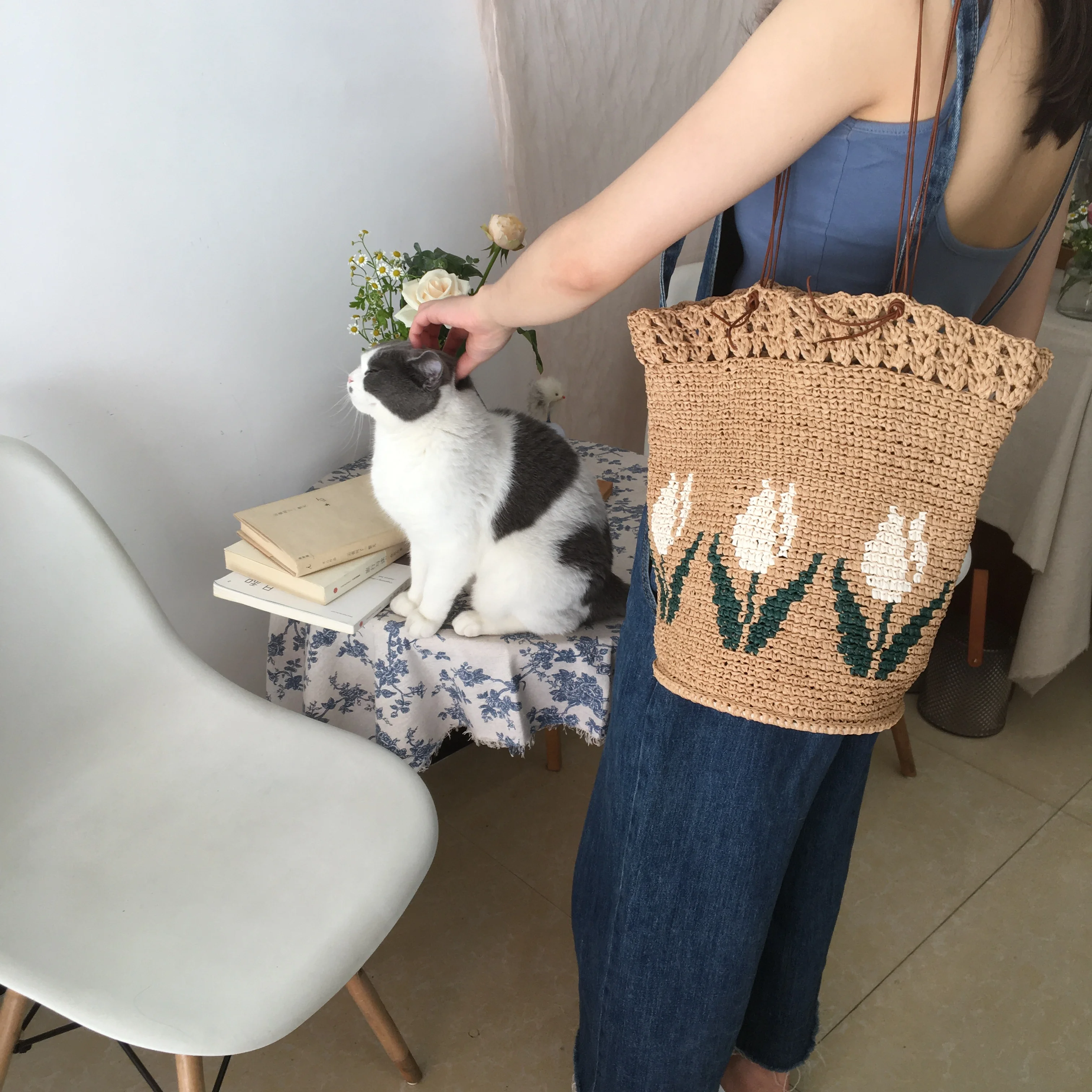 NEW 2021 Casual Female Straw Raffia Bucket Bags Women Summer Beach Bags Lady Travel Handbags Shoulder Bag Bolsa