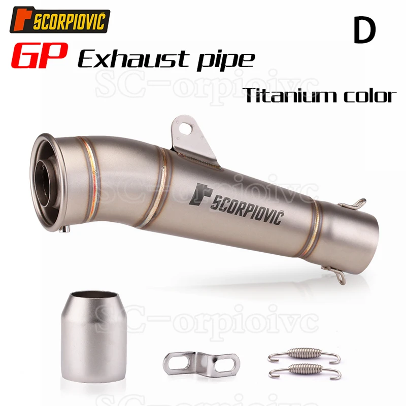 51mm Short Motorcycle Modified Exhaust Pipe Muffler GP Exhaust Pipe Escape Moto DB Killer For GSXR ZX6R ZX10R Z250 Z650 ATV Bike