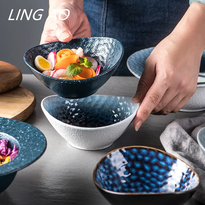 

LingAo Японская керамическая миска для десерта, десертная, салатница, миска для слитка