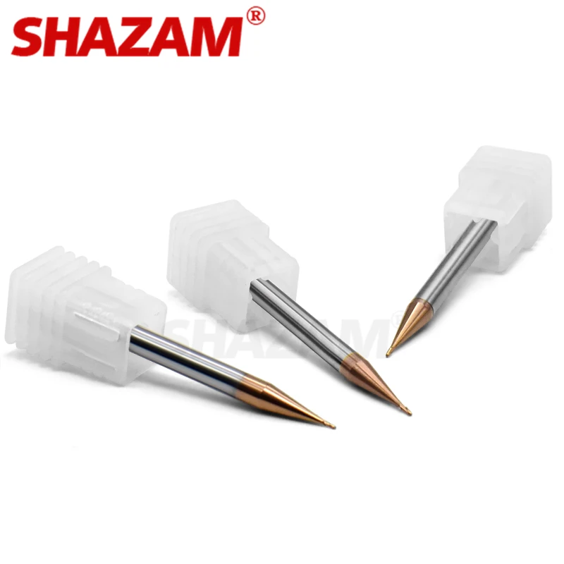 Tungsten Coated Steel Milling Cutter Small Diameter Ball Nose End Mills Alloy SHAZAM Carbide Machining Cutting Tools For Metal