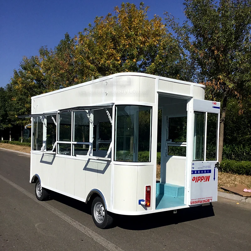 모바일 레스토랑 패스트 푸드 키오스크 핫도그 카트 전기 취사 트럭