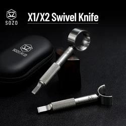 SOZO X1/X2 Carving Swivel Knife Leather Craft Tools For 6.5mm Cutter Head Double Bearing Adjustable 304 Stainless Steel