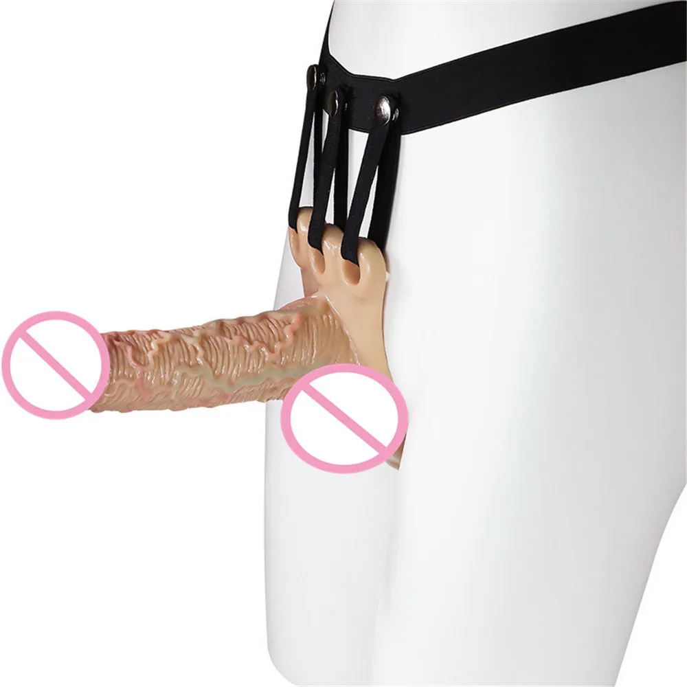 Realistic Soft Hollow Strap On Dildo Harness Wearable Big Penis Pants Artificial Cock Dick Unisex Sex Toys For Women Men Adults