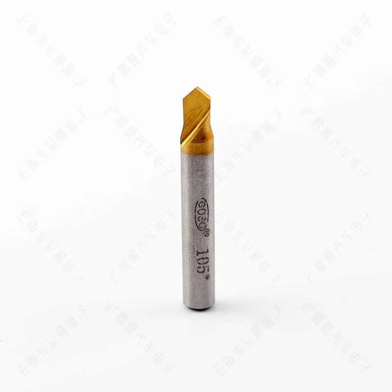 CHKJ GOSO 105°Titanium-coated high-speed steel HSS small end milling cutter Perforating milling cutter 105-degree coating cutter