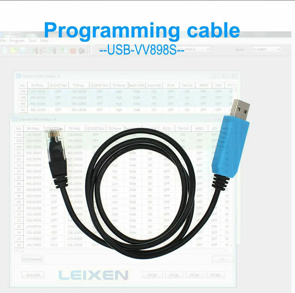 Cavo di programmazione USB originale Leixen per ricetrasmettitore Mobile VV-898S UV-998 VV-808S Radio bidirezionale