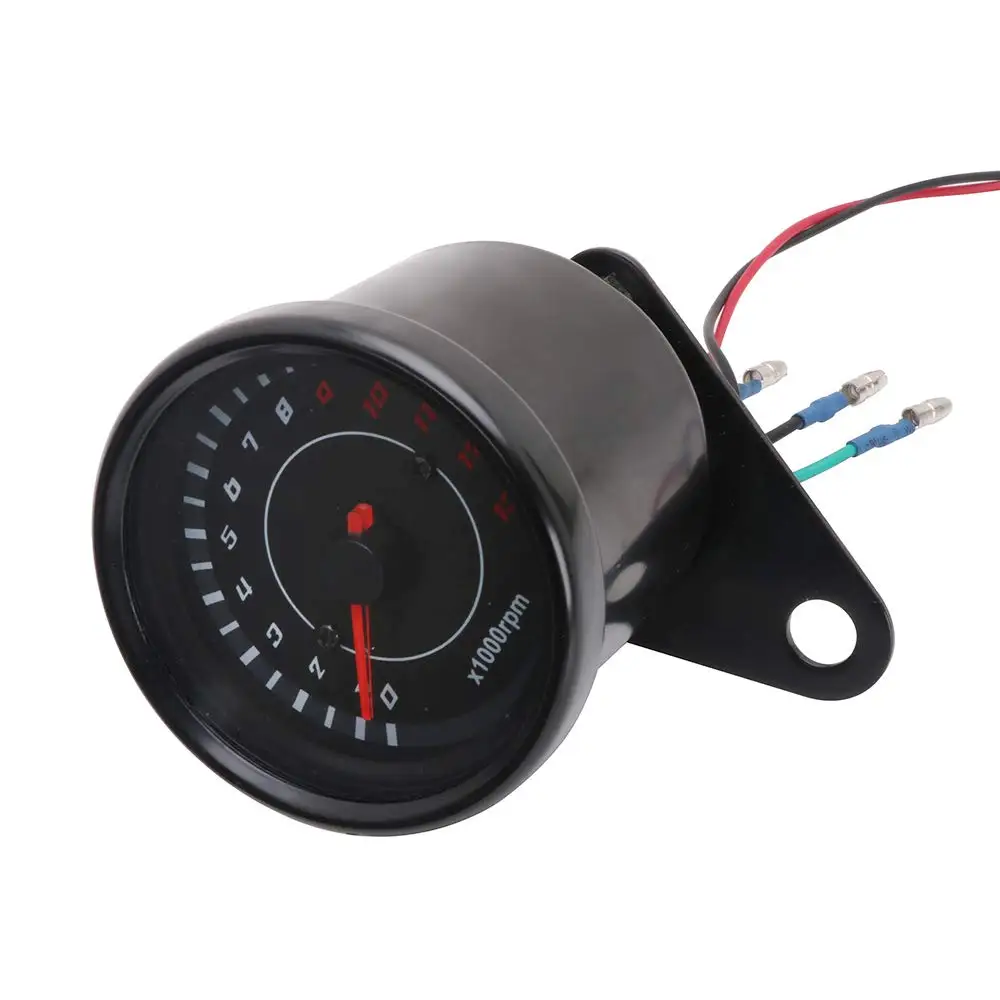 Motorcycle Tachometer LED Backlight Meter Gauge Rev Counter 0-13000 RPM 12V ATV Motorbike Universal