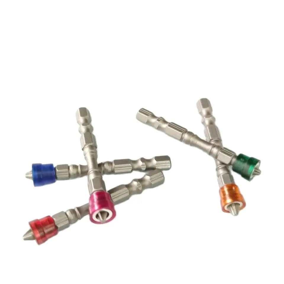 5Pcs S2 Alloy PH2 Phillips Single Head Magnetic Screwdriver Bits Anti-Slip 1/4 Inch Hex Shank Drywall Electric Screwdriver Set